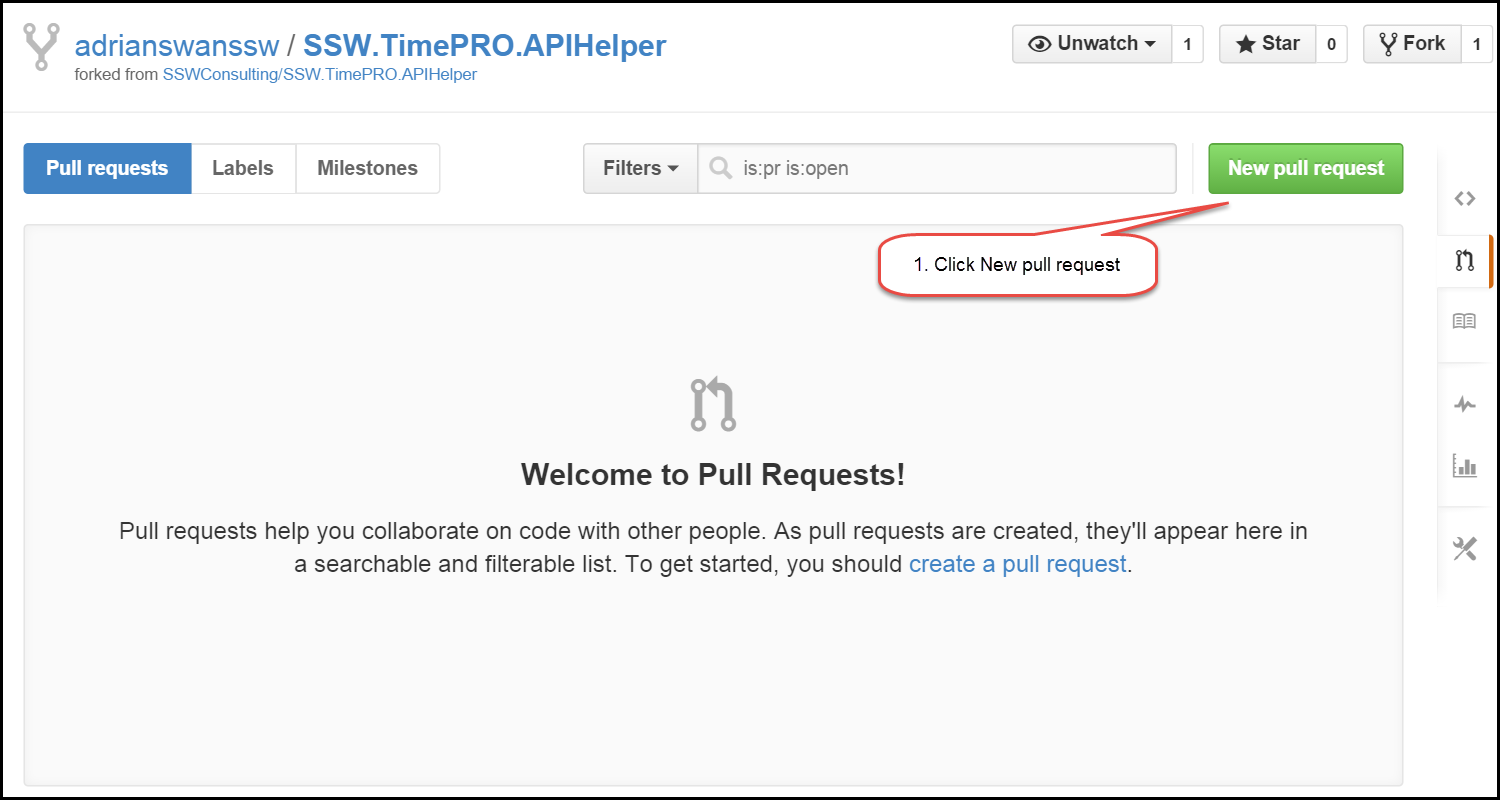 Create a new pull request